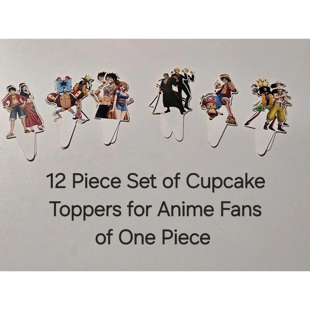 One‎ Piece Anime Cupcake Toppers, Multicolored
